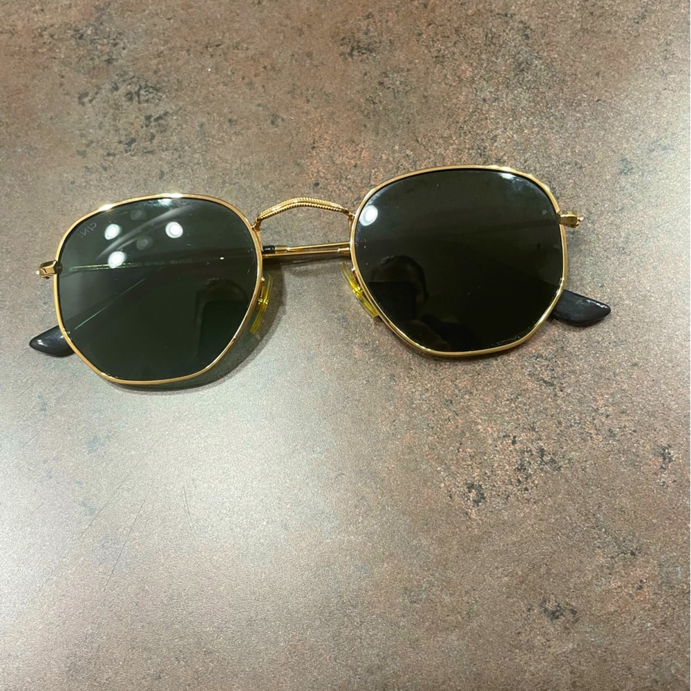 Wear Me Pro Bexley sunglasses- gold frame, smoke green lens